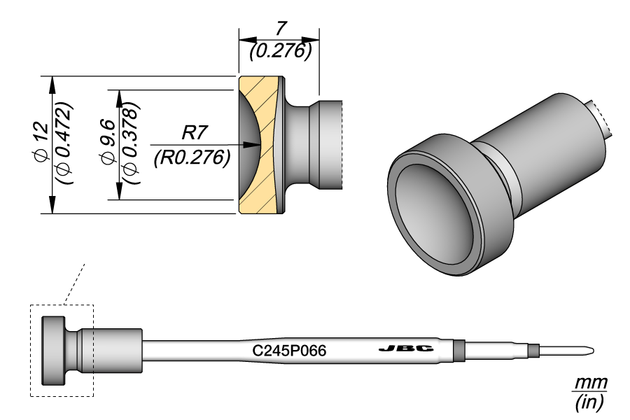 C245P066 - Heat Staking Cartridge Ø 9.6